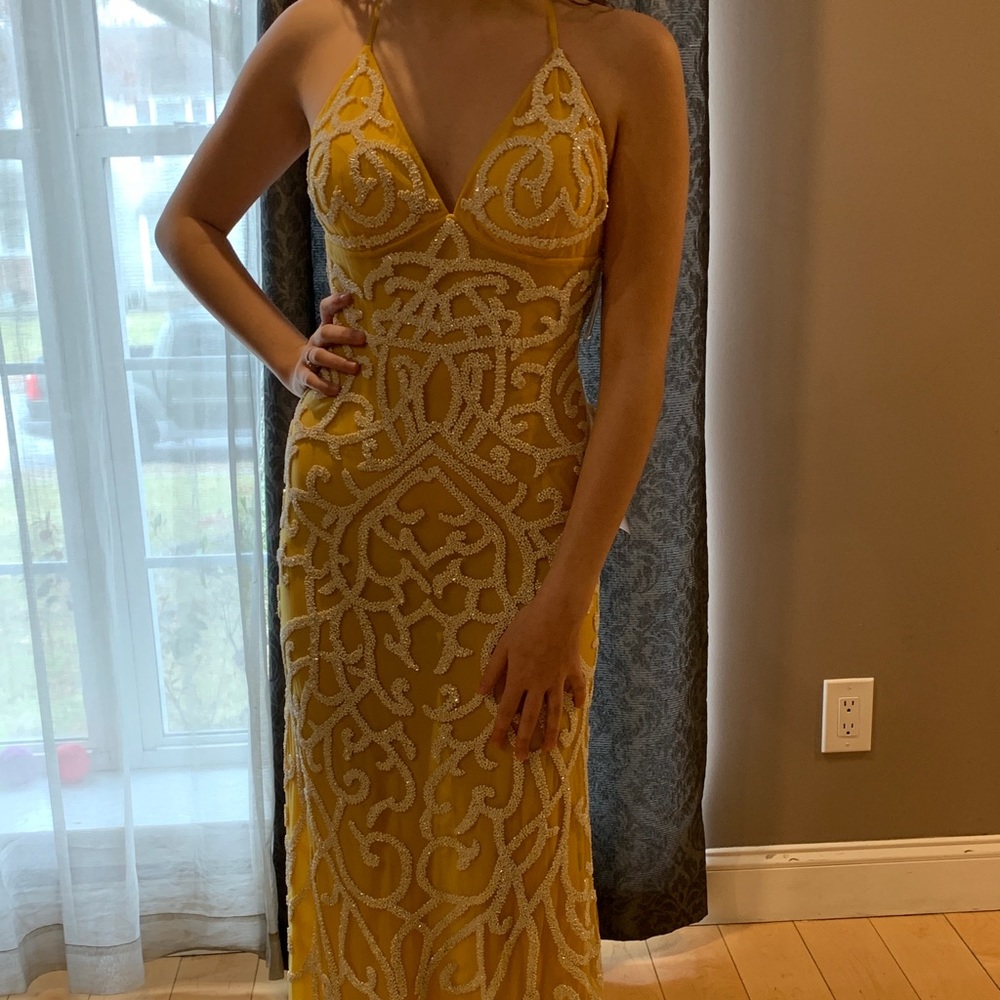 Beautiful open back prom dress